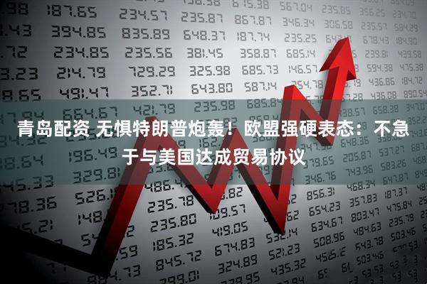青岛配资 无惧特朗普炮轰！欧盟强硬表态：不急于与美国达成贸易协议