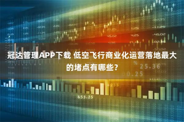 冠达管理APP下载 低空飞行商业化运营落地最大的堵点有哪些？