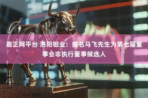 嘉正网平台 洛阳钼业：提名马飞先生为第七届董事会非执行董事候选人